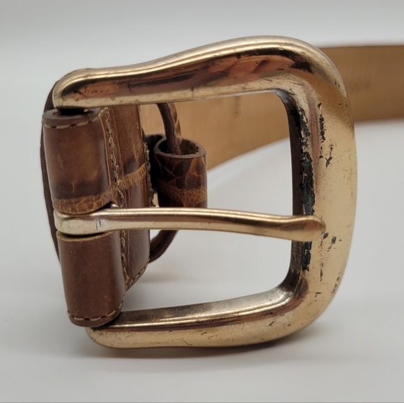 BRIGHTON | vintage 1995 90s embossed leather belt - Picture 4 of 7